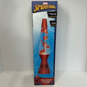 Marvel Spider-Man Volcano Motion Lamp 16 Inch Red Lava Blue Liquid Red